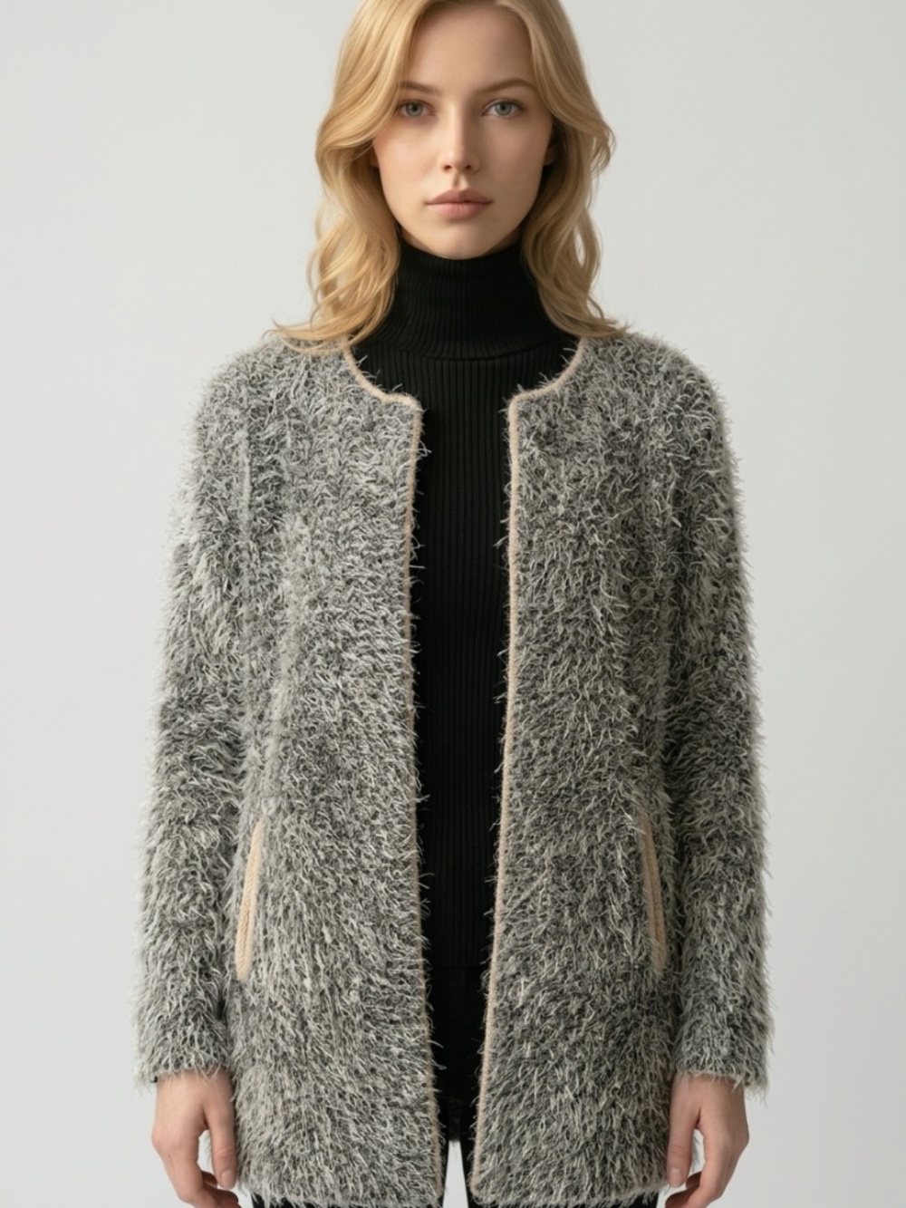 Andrea Sassi Firenze Fuzzy Y2K Chiengora Dog Hair Exquisite Collectors Sweater-S